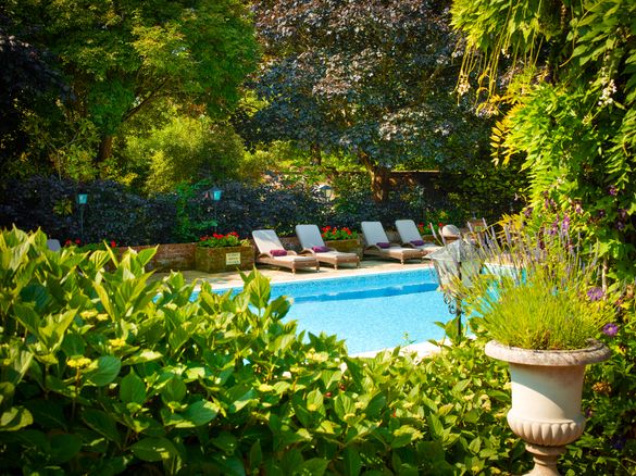 Summer in the country, the outdoor pool at Chewton Glen