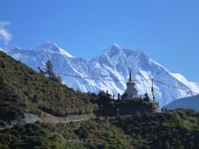 50th Anniversary Stupa with Everest in Background