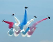Red Arrows flying over Dartmouth