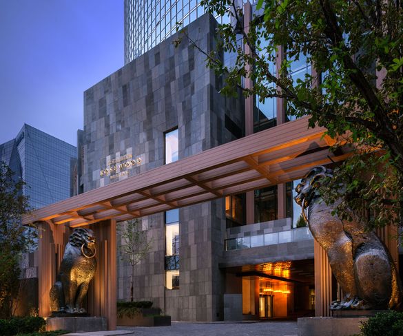 Rosewood Beijing entrance features 