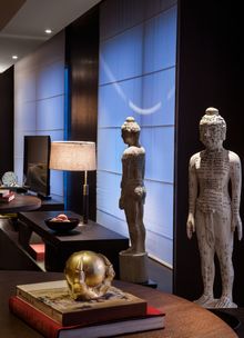 Hand-made acupuncture figurine in guestroom