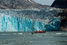 Skiff tour gets up close to a glacier
