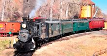 The Colorado Railroad Museum operates steam trains on a half-mile circular track