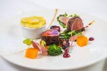 Loin of Venison with Venison Chorizo Casserole