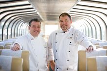 Jean Pierre Guerin and Frederic Couton are the creators of Rocky Mountaineer’s GoldLeaf menu