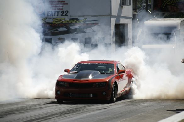 Drag racing at Holley LS Fest at Beech Bend Raceway in Bowling Green, Ky.