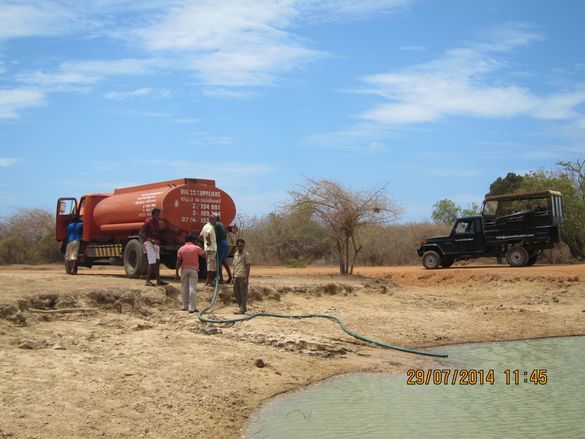 Water Donation by Jetwing Yala at the Yala National Park