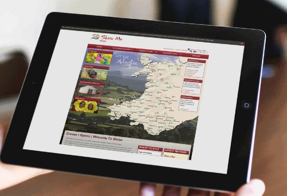 The new Show Me Wales website. The new Show Me Wales website.