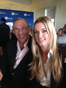 Maxleigh Derman, CEO of Aquila Private Game Reserve, with Chelsea Pharo