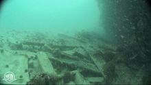 Sir John Franklin's lost ship, screen capture from underwater footage 2