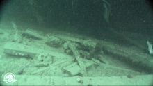 Sir John Franklin's lost ship, screen capture from underwater footage 3