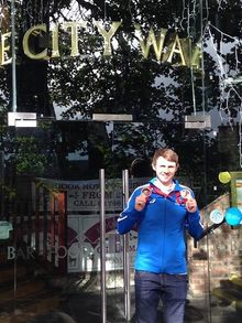 Commonwealth Games Gold Medal Winner Ross Murdoch at the City Walls in Stirling