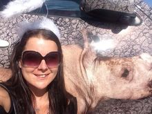 @tshakandi takes a selfie to support The Rhino Orphanage