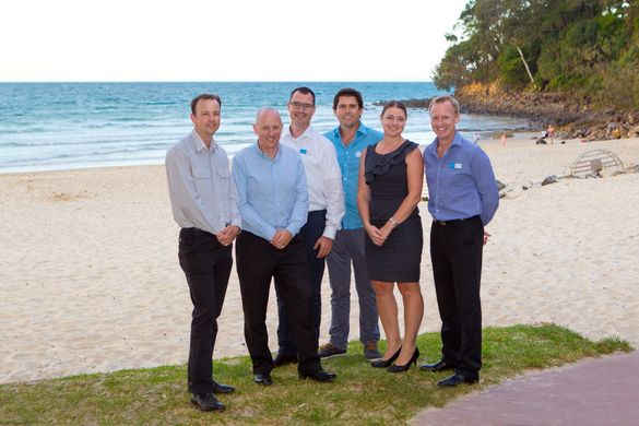 Representatives from the 5 properties with Tourism Noosa CEO Damien Massingham. From left to right: Shane Cox - RACV Noosa Resor