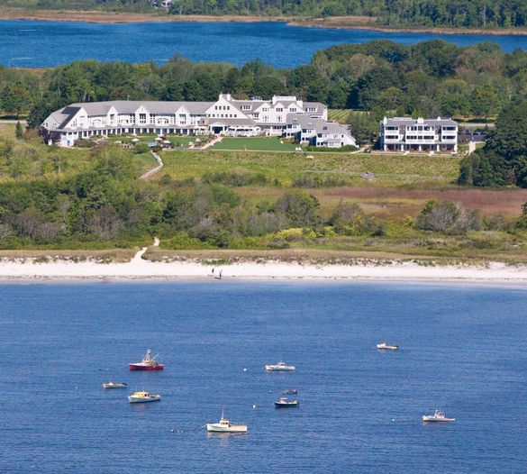 A private boardwalk leads from the Inn to a mile of sandy beach
