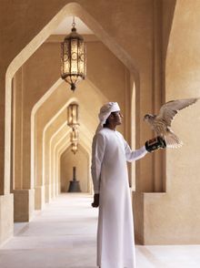 Naseer the Falconer at Qasr Al Sarab Desert Resort by Anantara 