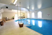 The warm indoor pool