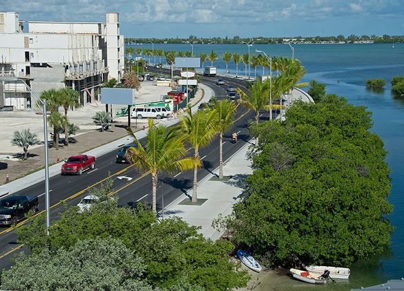Traffic rolls on North Roosevelt Boulevard  Tuesday, Aug. 12, 2014, in Key West, Fla. Tuesday, Florida Department of Transportat