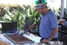 Craig Smith (GM, Peppers Broadbeach) on the BBQ at the Bound Round Peppers Broadbeach launch party