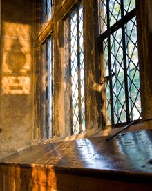 A window at Sherborne School for Boys creates the right atmosphere for historic film sets
