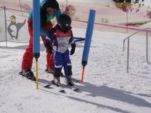 Obergurgl child learning to ski