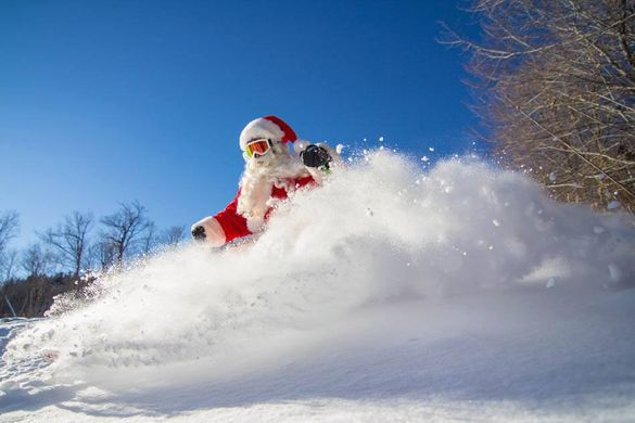 Father Christmas gets Freshtracks & Face Shots Father Christmas gets Freshtracks & Face Shots