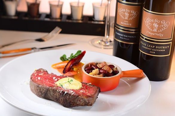 THE STEAK HOUSE winebar + grill - Clos Du Val Wine Dinner (Nov 20, 2014) - Roasted US Striploin with Reserve Cabernet Sauvingon 