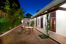 Guestrooms extend off of romantic colonial courtyards at Casas del XVI in Santo Domingo's Colonial city.