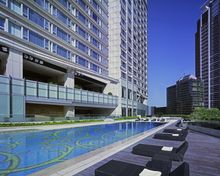 Outdoor heated swimming pool 