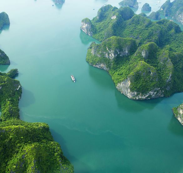 View from Seaplane over Halong