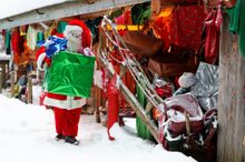 Father Christmas in Les Gets, French Alps