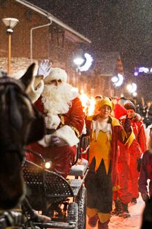 Father Christmas and his helpers, Les Gets, French Alps