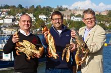 Tom Bunn of Favis of Salcombe, Mitch Tonks & Festival Director David Jones