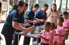 Donation moment at Bang Lamung Home for Boys