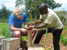 Volunteers work with locals in Jamaica