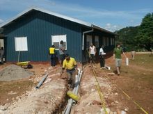 Volunteers have helped construct much-needed latrines