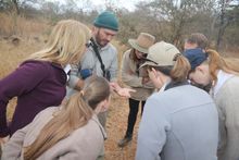 Bush training walk with Cobus