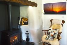 The Cottage, Trelash. Snuggle up in front of the roaring stove