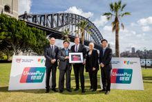 L-R UnionPay International Product Director, Shaun Ghaidan; UnionPay International CEO, Cai Jianbo; NSW Deputy Premier and Minis