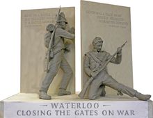 Clay Maquette of the Vivien Mallock Memorial to the British Soldiers who fought at Waterloo Copyright © 2014 Vivien Mallock 