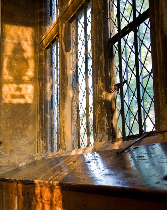A window at Sherborne School for Boys creates the right atmosphere for historic film sets