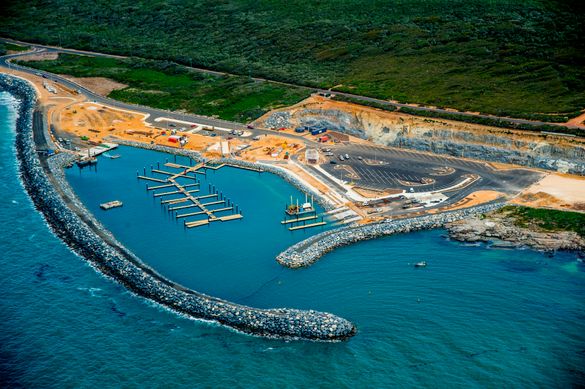 Augusta Boat Harbour aerial view