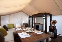 Glamping Cabana Tent interior