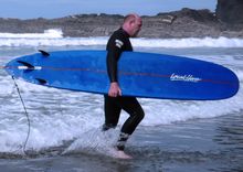 The Cottage, Trelash:  Surfing at Crackington Haven,  North Cornwall 