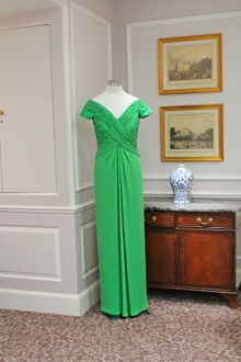 HRH Princess Diana Catherine Walker Chartreuse Silk Gown