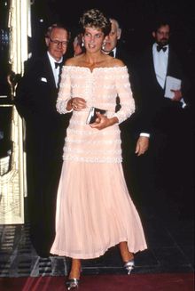 HRH Princess Diana in Petal Pink Catherine Walker Gown