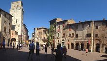 San Gimignano, Tuscany, on the Via Francigena