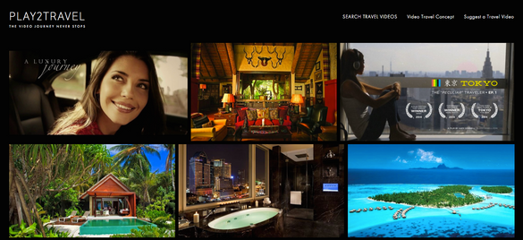 Play2Travel brings together videos from the best hotels across the world