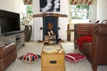 The Cottage, Trelash. A warm cosy sitting room to unwind