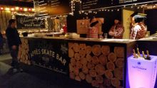 Apres Skate Bar designed as an alpine ski lodge